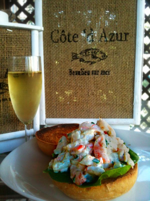 LuxeLust's tweet photo. #SundayDinner with @EricGooden and @fj_vargas a delicious shrimp #salad sandwich. #SimplyDelicious http://t.co/vG8AZPvi