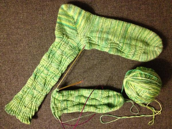YARNstudio's tweet image. Progress with the Unicurve socks! #knitting #toeupsocks
