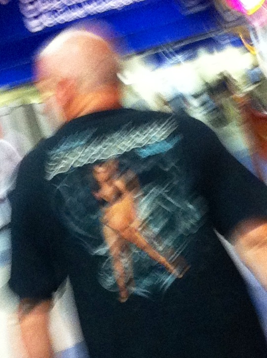Lizmobrown's tweet photo. Got to love it...
Nothing but the best at the airport:))).  The shirt says "wrap your self around me" http://t.co/lseZzFyR