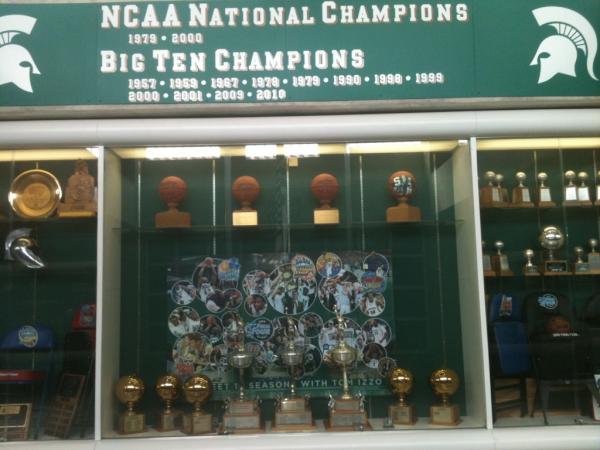 JonShaeffer's tweet photo. Here at Breslin the Spartans show off some of their hardware. #NOAC2012 http://t.co/0mHbKiI9