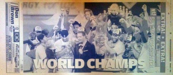 LarryCoyne's tweet photo. Will trade PD '11 World Series collector press plate (value $35) for case of Bud Light. No out of date beer pls. #nojob http://t.co/YpcBzmeP