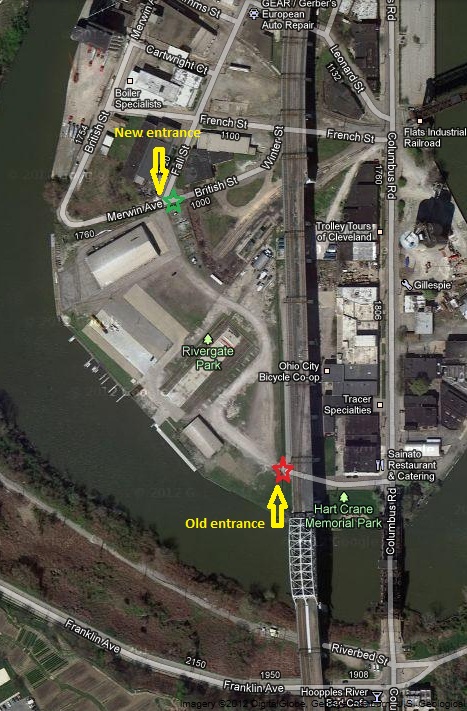 RowingInCLE's tweet image. Beginning Wed., Aug. 1, all access to and from the boathouse should be done via the “back gate” -- 1003 British St.
