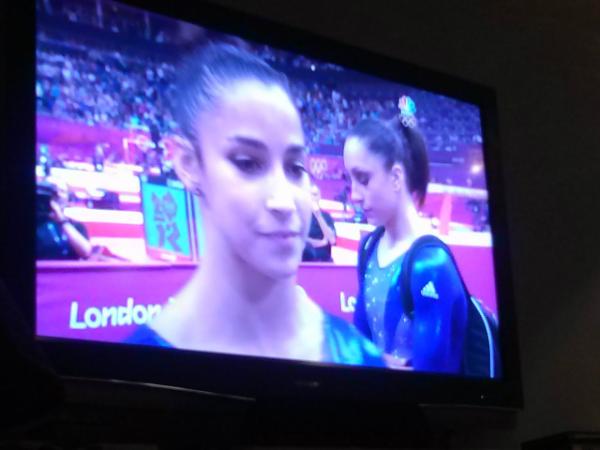 Alexandra celebrates her chance for an all around title while Jordan is saddened by her failure to do so.