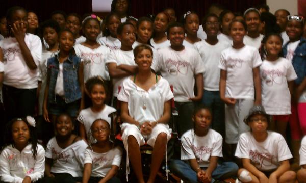 Big thank you to the AMAZING MC Lyte. She put on a 'clinic' just by having a conversation with our students!
