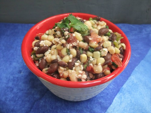 cookingwithamy's tweet photo. So happy with today's recipe! Roasted Corn &amp; Black Bean Salad with Cotija Cheese. Will probably post it soon. http://t.co/PjVeSeus