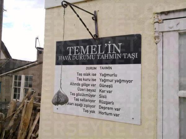 altmisdokuz's tweet photo. Temel'in hava durumu tahmin taşı. Müthiş Temel zekası yine iş başında. http://t.co/sg0r245P