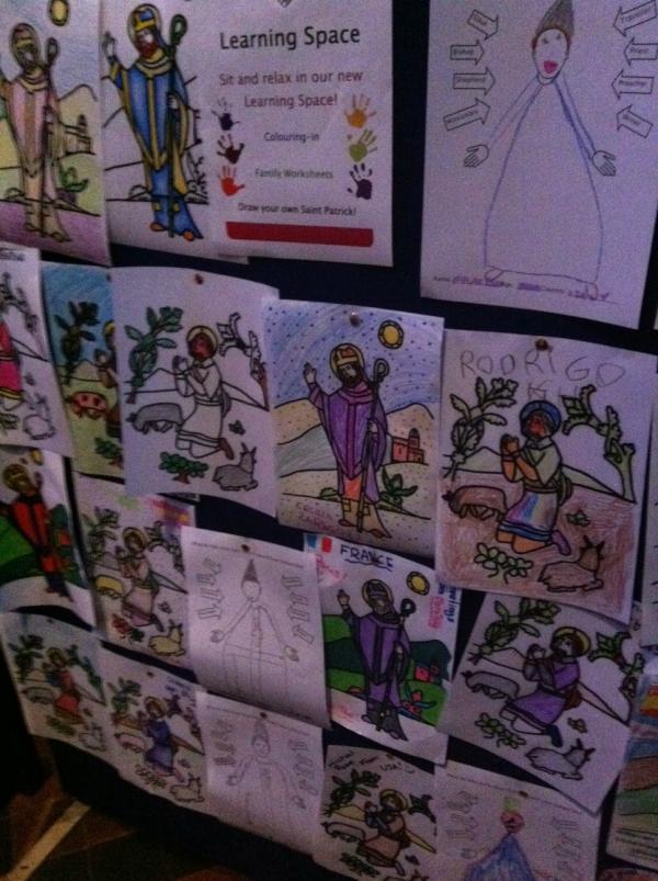 PassportToLearn's tweet photo. Passport Site No. 1: @stpatrickscath has a new Learning Space set up for families with colouring-in sheets and trails. http://t.co/8lM8JPfM