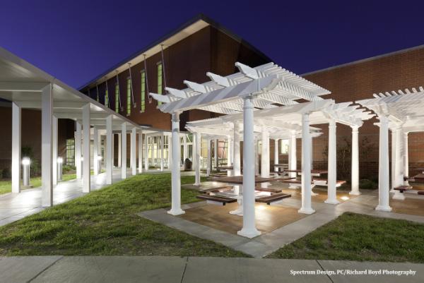 BackyardAmerica's tweet image. This beautiful project was completed by Spectrum Design for EMES in Elliston, VA using our Potomac Vinyl pergolas