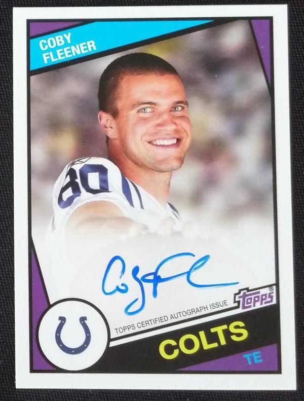 Topps's tweet photo. Hey @colbyfleener @colts @nfl remember signing these?  This classic goes live in Topps FB 8/8/12 #Draftthiskid!! http://t.co/KYUR8bRE