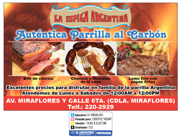 laespigarg's tweet photo. Miércoles chori a la pomarolla con puré no te lo pierdas http://t.co/hksZUoIC