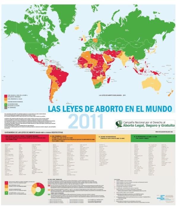 Mapa mundial sobre las leyes del #aborto: ver #AmericaLatina. ¿En qué está su país?