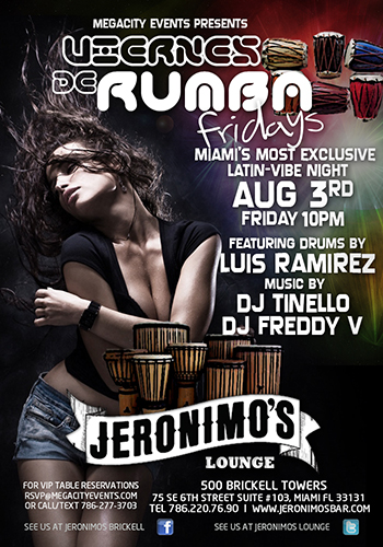 LuigiLone's tweet image. @Crosario23: Join us this Friday night @JeronimosLounge Brickell! #ViernesDeRumba #MediaAppreciation #LettingYouKnow