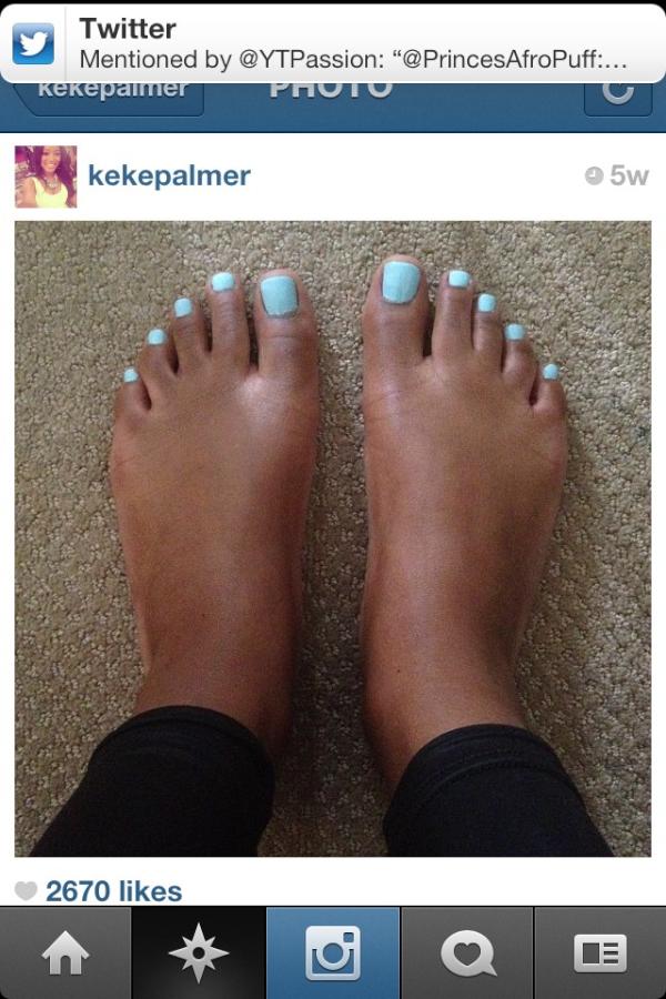 Sam on X: “Goddamn Keke Palmer toes feet are fuxking nasty looking 