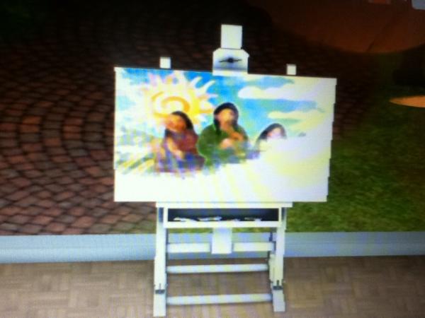 @HMcDonald_ Heather. My sim just started painting a picture of Jesus. Thought you should know! #HailJesus 🐛✌💙🗻💝