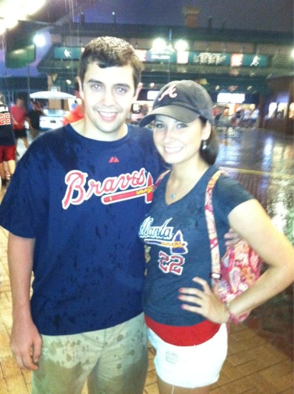 jeri_2011's tweet photo. No rain will rush us away! Thanks for making it worth it @Braves! See y'all at seven tonight! :) #lovemybraves!!!! http://t.co/g4msDYtl