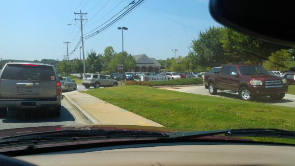 Chickfila parking lot is JUMPIN right now!!! I don't mind waiting :) #ChristiansStandUp