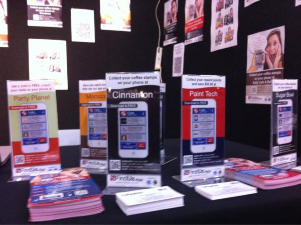 Bartercard trade show displaying our wares.....