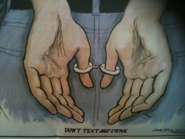 steveodom61's tweet photo. Great reminder about texting and driving.  http://t.co/qDH9JaMs