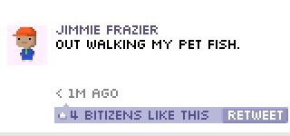 Funny BitBook post in Tiny Tower for iOS! #