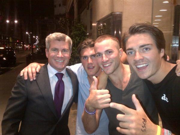 dangotoole's tweet photo. The loud Canadians you heard behind us during SportsCentre..... ah we found them. http://t.co/ugbIDzoz