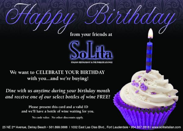 SoLita Las Olas (@solitalasolas) on Twitter photo Happy #Birthday #LEO Dine with us during your Bday month & get a bottle of wine ON US! <a href="/SoLitaLasOlas/">SoLita Las Olas</a> or <a href="/SoLitaDelray/">SoLita Italian</a> Happy #Birthday #LEO Dine with us during your Bday month & get a bottle of wine ON US! <a href="/SoLitaLasOlas/">SoLita Las Olas</a> or <a href="/SoLitaDelray/">SoLita Italian</a>