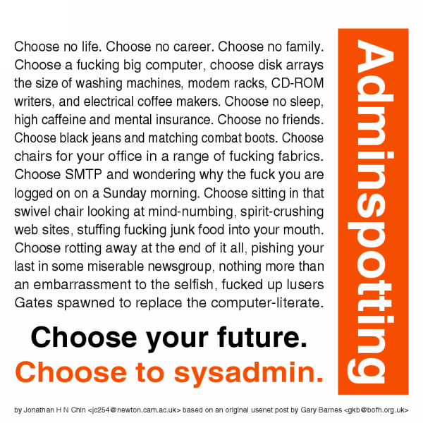 RdeRonin's tweet photo. #Adminspotting Año 2002, otros tiempos, otra realidad. ¿Quién se acuerda de esto? #OldSchool #BOFHers #SysAdmins }:) http://t.co/SB0RAA8s
