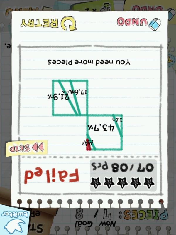 weddingscy's tweet photo. Help! I failed to clear episode 1, stage 14 in Slice it!
AppStore http://t.co/PzEFdkZo http://t.co/hDpPPvi5