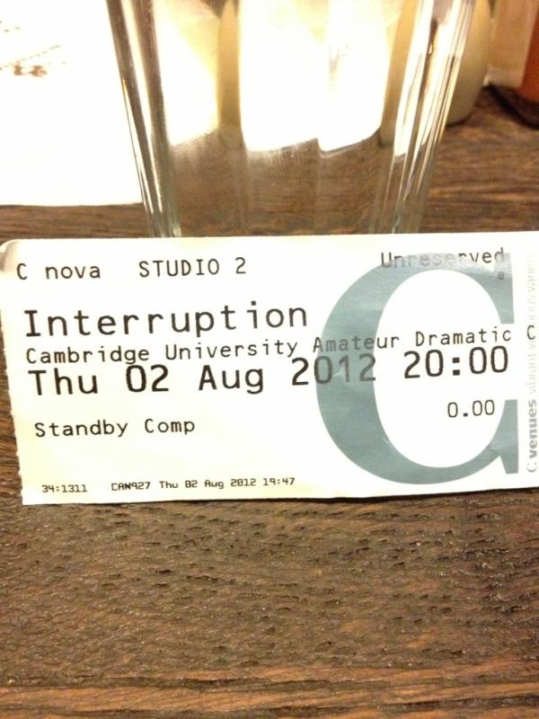 CUADC's tweet photo. Fantastic opening performance of @Interruption12 So exciting to see it on the stage after months of writing. Well done http://t.co/EhMVtdHS