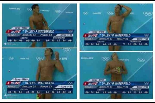 Miss_Dews's tweet photo. A fantastically well placed statistics bar making @TomDaley1994 look naked. He's always naked in my imagination anyway http://t.co/xcqUvkny
