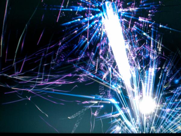 Crackatowaa's tweet image. My own personal laser light show. :) yayaya! #ItunesVisualizer haha.