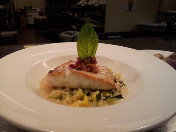 mahabalipuram's tweet photo. Halibut summer veg white lentils  light creme broth http://t.co/xyuDlyzG