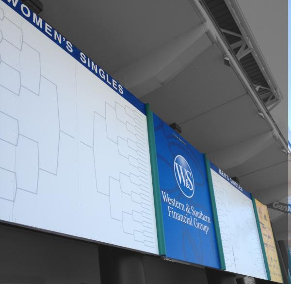 ADEX_INTL_'s tweet photo. @CincyTennis  All that's left are the player names!!  Almost opening serve time! #CincyTennis http://t.co/G6fmGCfs