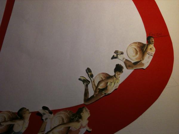 redbubble's tweet image. We&apos;re into the last half hour of the Snail Olympics 100m! We can hardly watch!