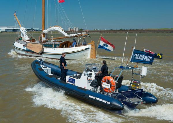 Has anyone notices the <a href="/LondonPortAuth/">Port of London Authority</a> Redbay RIB with Scot Seats jockey seats  out on the Thames during the #olympics