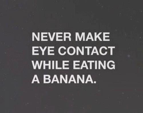 nafio2k's tweet image. Never make eye contact while eating a banana.