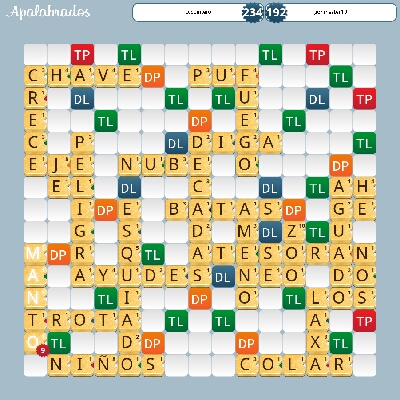 23Candida's tweet photo. ccquintero finalizó una partida con gonmaster10 (246 - 192) @Apalabrados #EtermaxGames http://t.co/JBoiPhGN