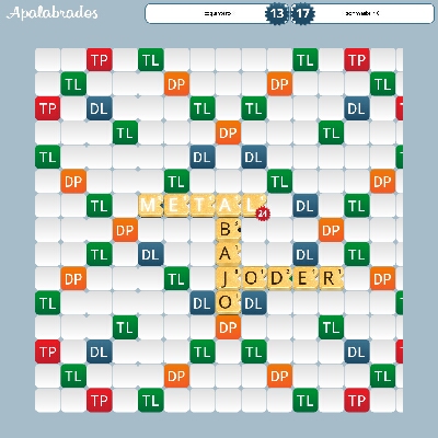 23Candida's tweet photo. ccquintero jugó 'METAL', 'ABAJO' por 24 puntos contra gonmaster10 @Apalabrados #EtermaxGames http://t.co/m6cVhRBo