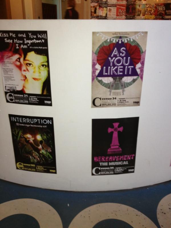 CUADC's tweet photo. when posters are displayed like this it makes tweeting easy @AsYouLikeItC34 @bereavement2012 @Interruption12 http://t.co/R2osOWdP