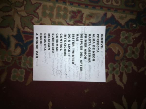 KinkyTheBand's tweet photo. Setlist #SDLM #PhotoPossibility #PorQueNo http://t.co/YJVqvOqs