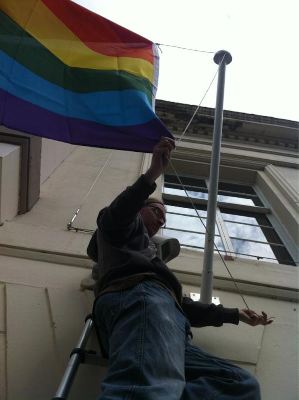 Neil taking PRIDE in his work !! Hope everyone enjoys the pride parade :)
