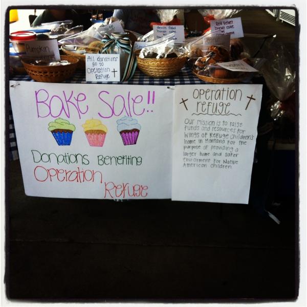 OperationRefuge's tweet photo. Bake Sale!! http://t.co/foseam2Z