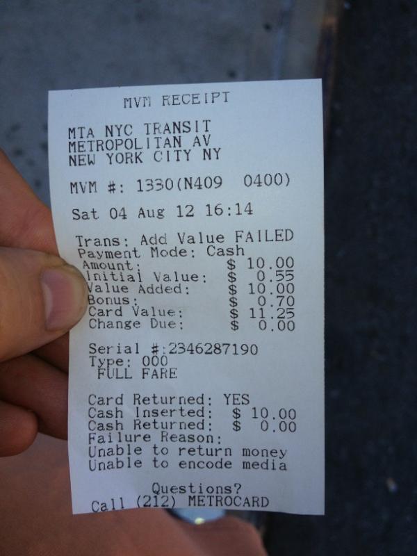 JudahWorldChamp's tweet photo. Your robot stole my $10 bill @MTAInsider . #BringBackTokens #BringBackSubwayClerks @vulture @NY1headlines http://t.co/80ONsgTy