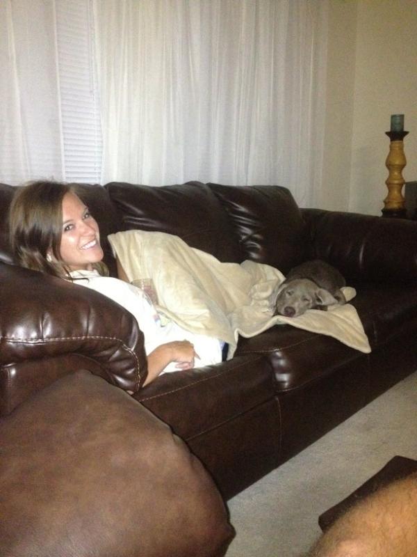 hunter_teague's tweet photo. @christenkathryn What a cute pup you have there!! She is just so sweet... when she is sleeping. http://t.co/dIQh00gg