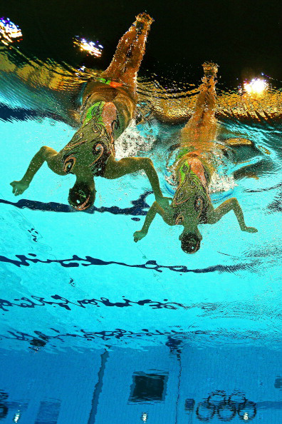 The world's turned upside down. Even the Olympic Rings. #London2012 #Aquatics Centre