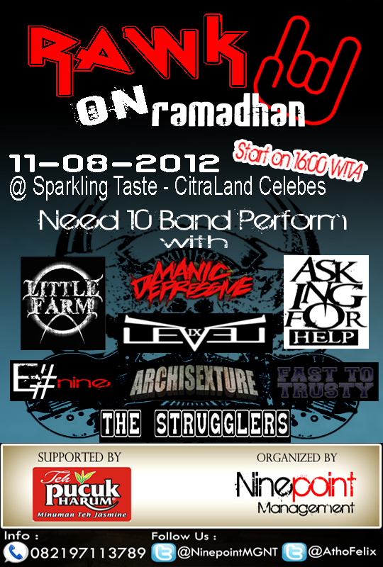 NinepointMGNT's tweet photo. #RawkOnRamadhan >> http://t.co/vDAgk9yB