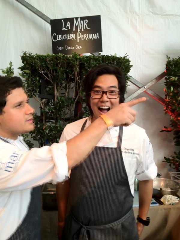 7x7's tweet photo. @SFChefs @LiveFotoSF LOL souschef #MiguelGomes #fotobombs chef #DiegoOka @LaMarSF #culinaryolympics #gtt http://t.co/6YSNmi8P