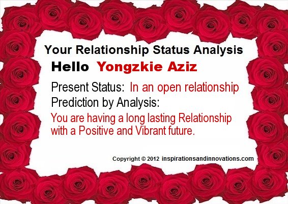 MarlAziz's tweet image. Get your #RelationshipAnalysis at: apps.facebook.com/futureofrelati…
