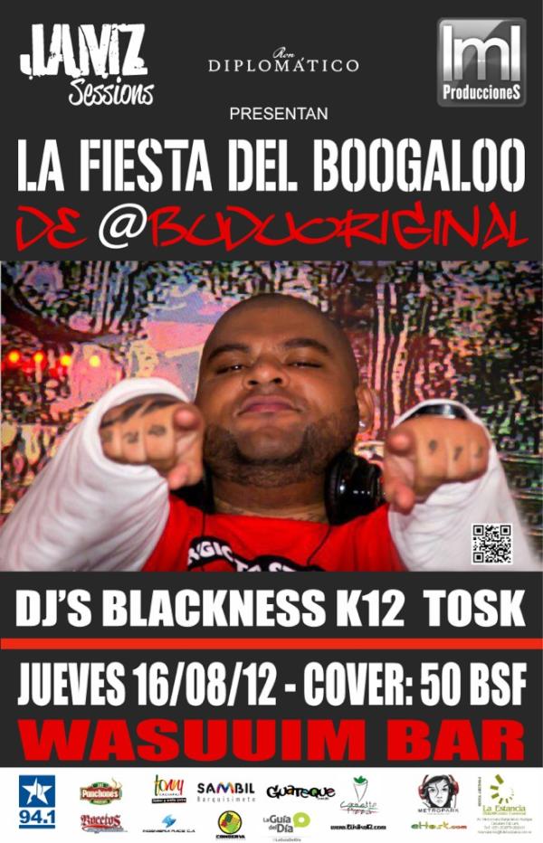 Dj_Blackness's tweet image. Jueves 16 en @WasuuimBar Barquismeto #LaFiestaBoogaloo de @BuduOriginal @Dj_Blackness junto a @elkiko12 @ElTosk