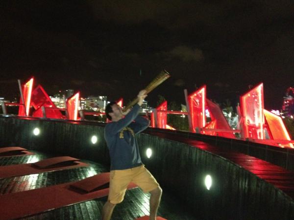 Tom with the torch