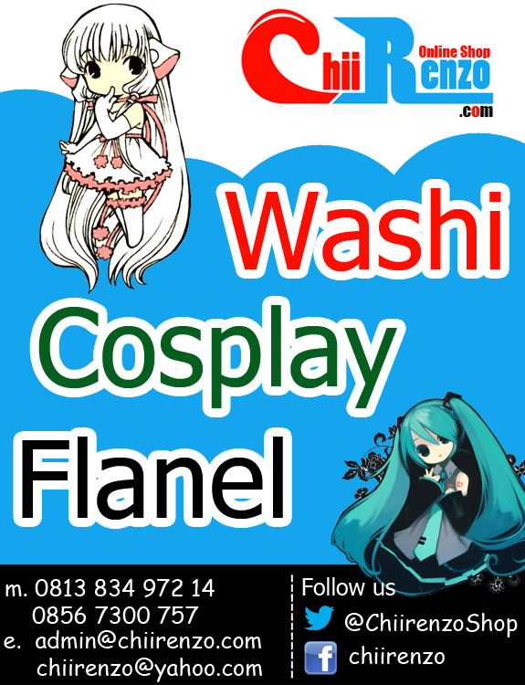 ChiirenzoShop's tweet photo. Menyediakan Cosplay Anime, Boneka Washi dan Aneka Kerajinan Flanel
#Chiirenzo http://t.co/vrBLKiXg